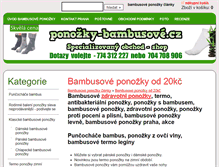 Tablet Screenshot of ponozky-bambusove.cz